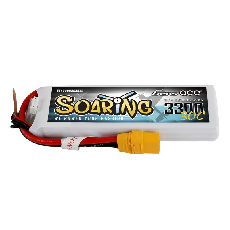 Gens ace Soaring 3300mAh 11.1V 30C 3S1P Bater�a de Lipo con XT90